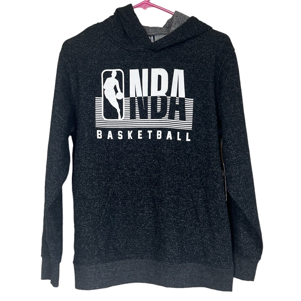 NBA kids black gray hoodie sweatshirt